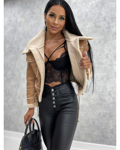Lindsey aviator leather jacket