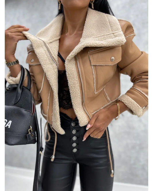 Lindsey aviator leather jacket